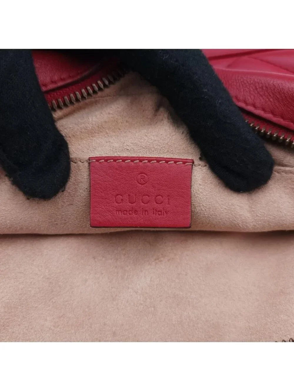 Gucci GG Marmont Red Leather Shoulder Bag